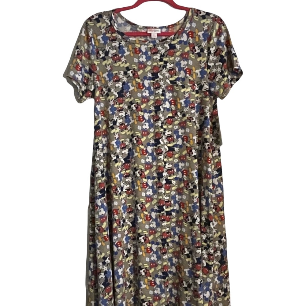 SMALL LULAROE DISNEY CARLY - MICKEY MOUSE - FUN & FLATTERING - BNWT =^_^=